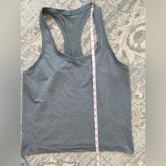 Lululemon Swiftly Tech Racerback 2.0 *Race Length Tetra Stripe Rhino Grey / - Picture 7 of 7